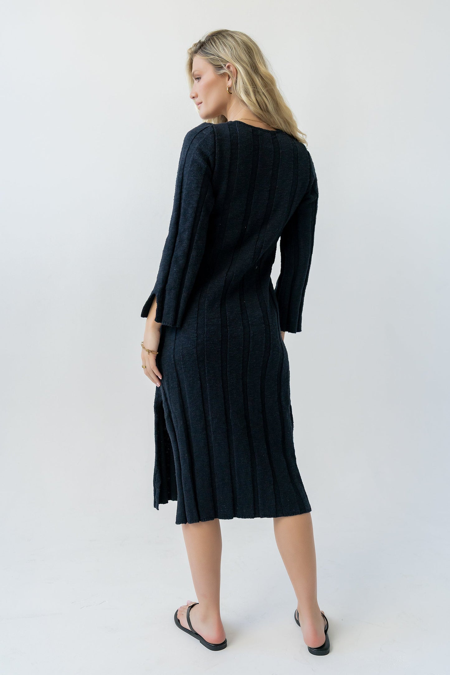 Camile Ribbed Sweater Dress