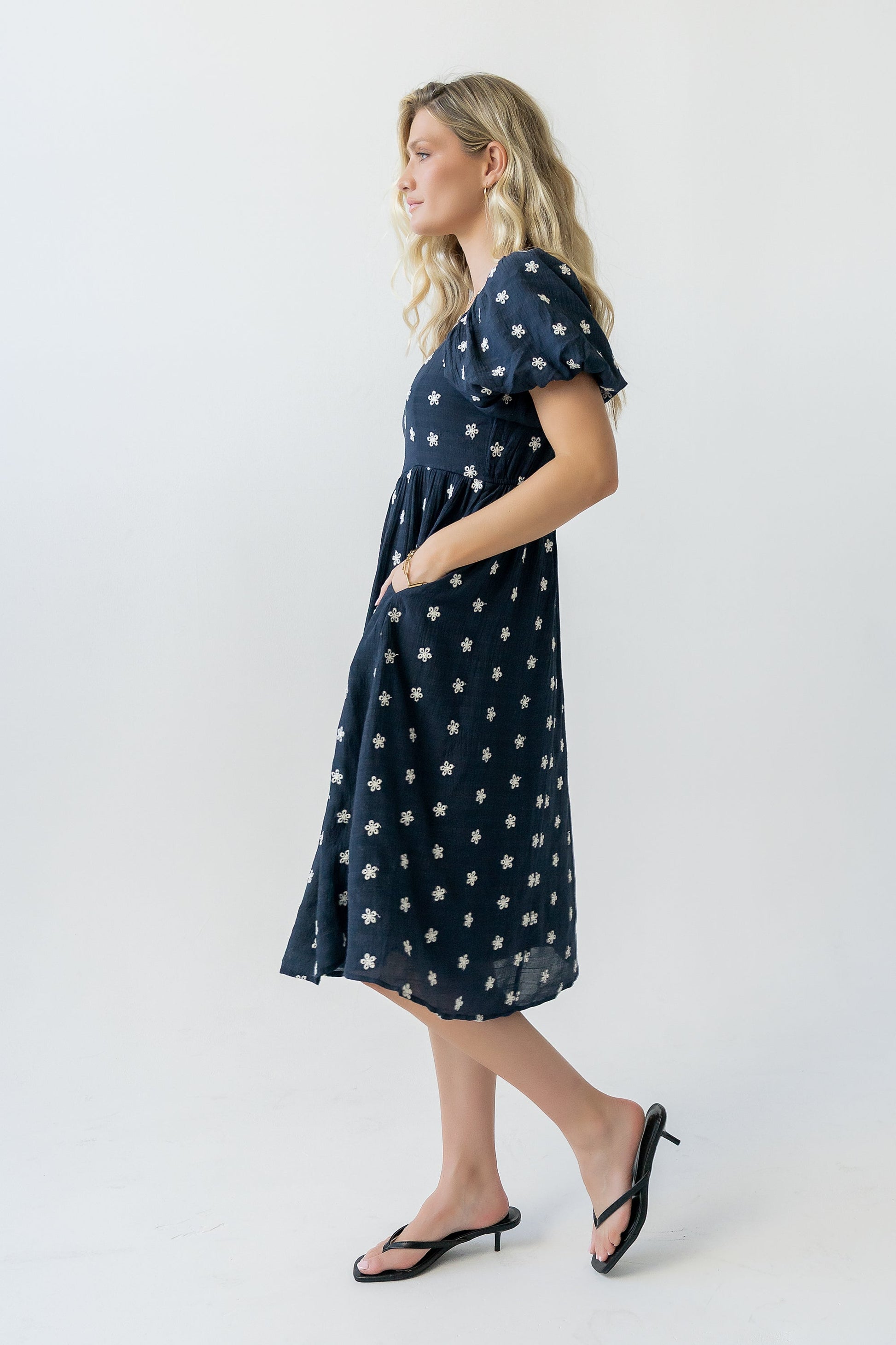 Tara Embroidered Midi Dress