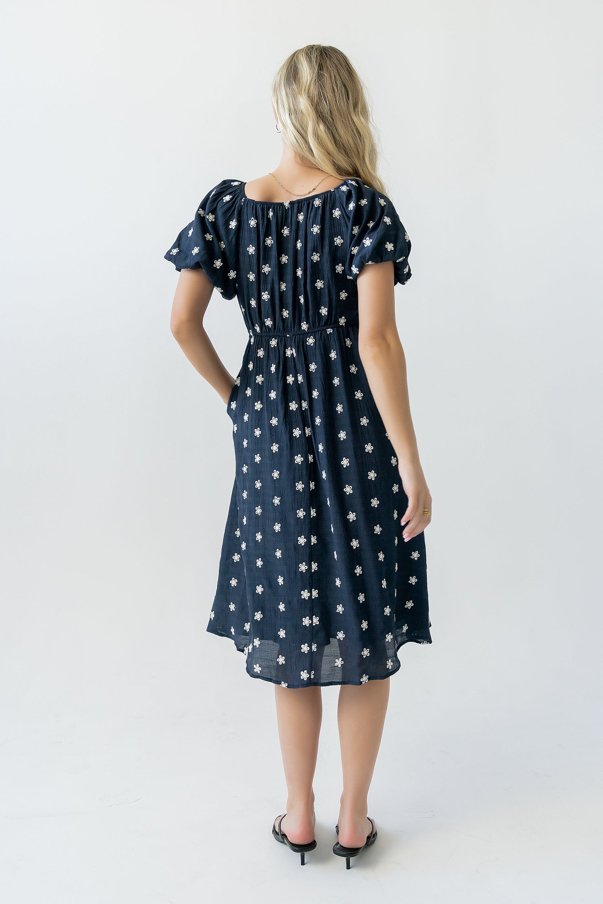 Tara Embroidered Midi Dress