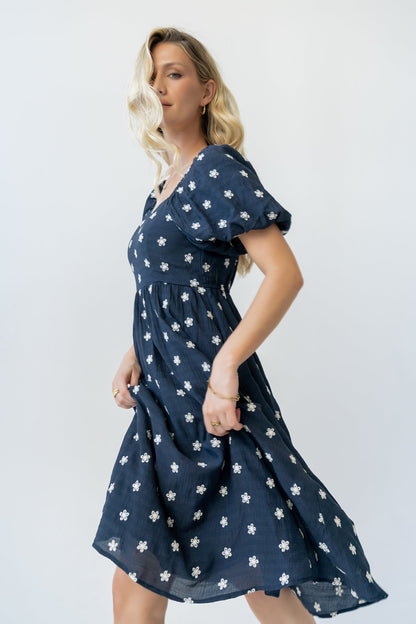 Tara Embroidered Midi Dress