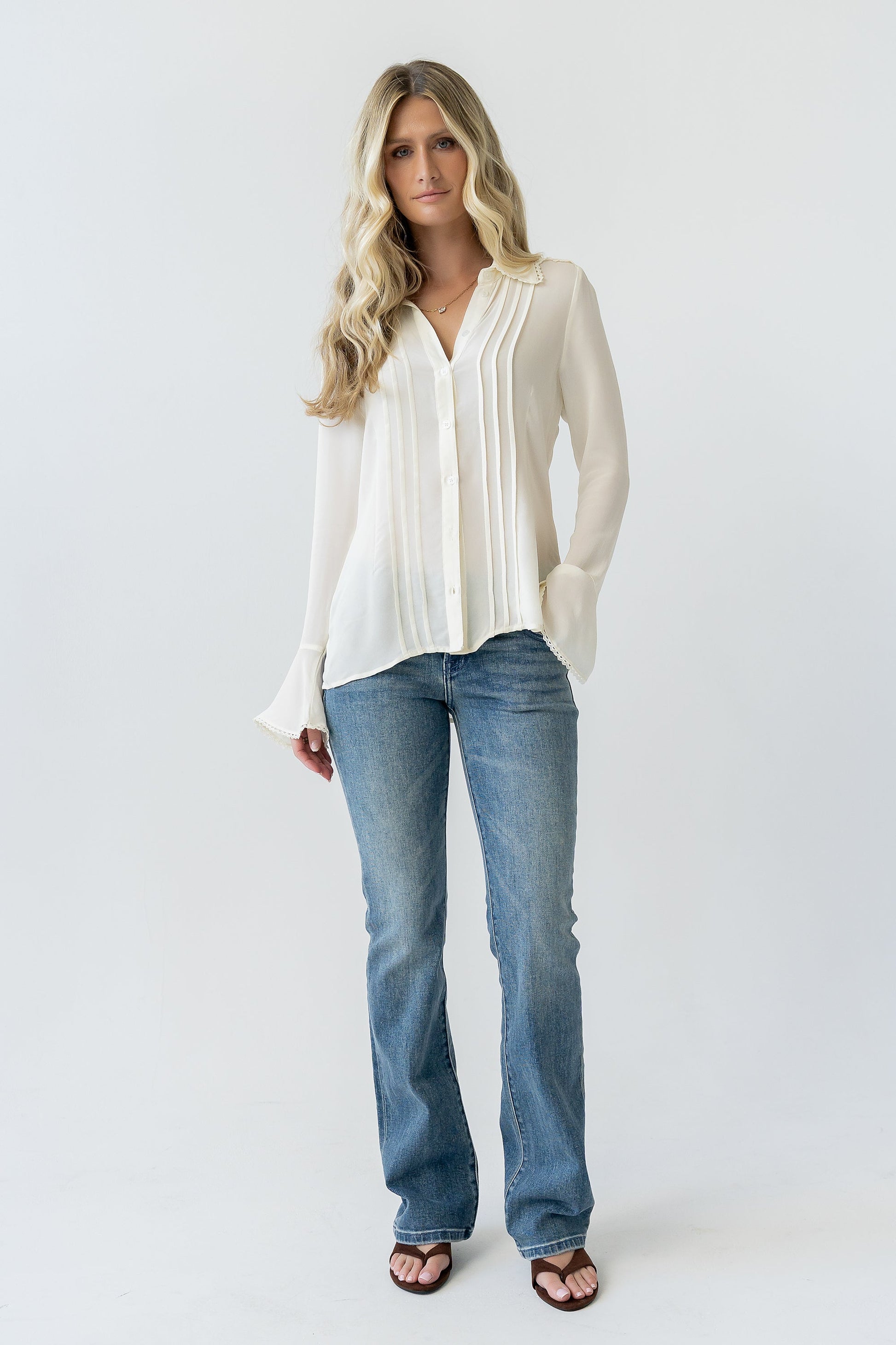 Margot Sheer Button Up