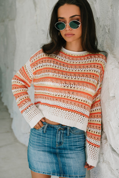 Alder Striped Denim Mini Skirt