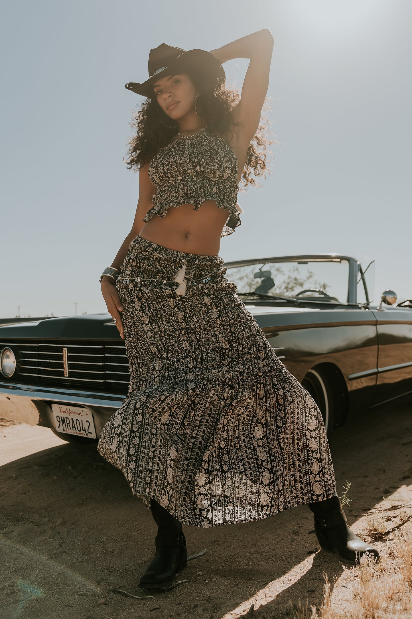 Aailyah Smocked Maxi Skirt