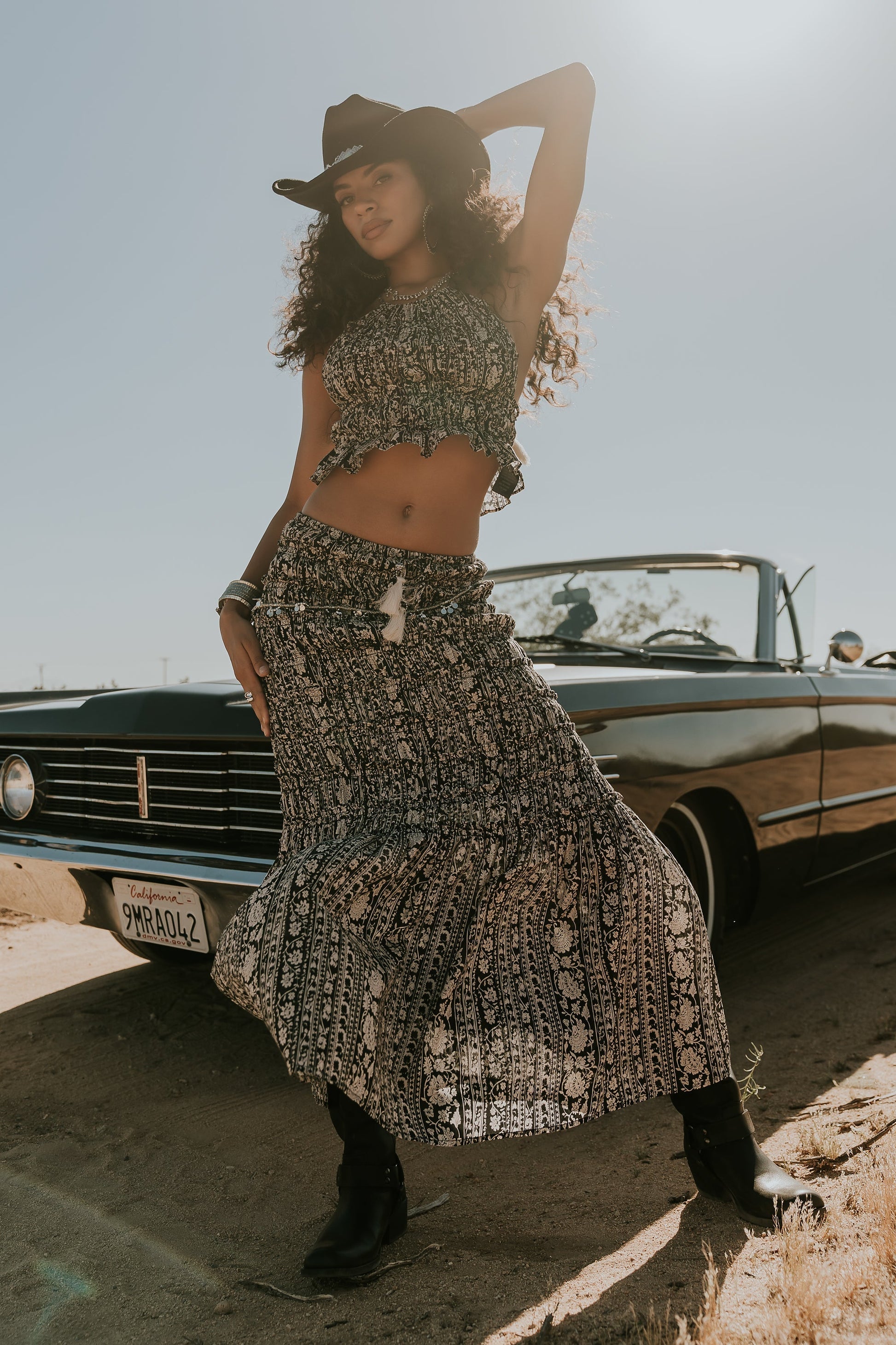 Aailyah Smocked Maxi Skirt