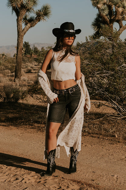 Kaydence Bermuda Shorts in Washed Black