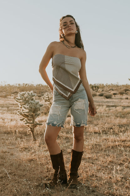 Cashe Distressed Bermuda Shorts