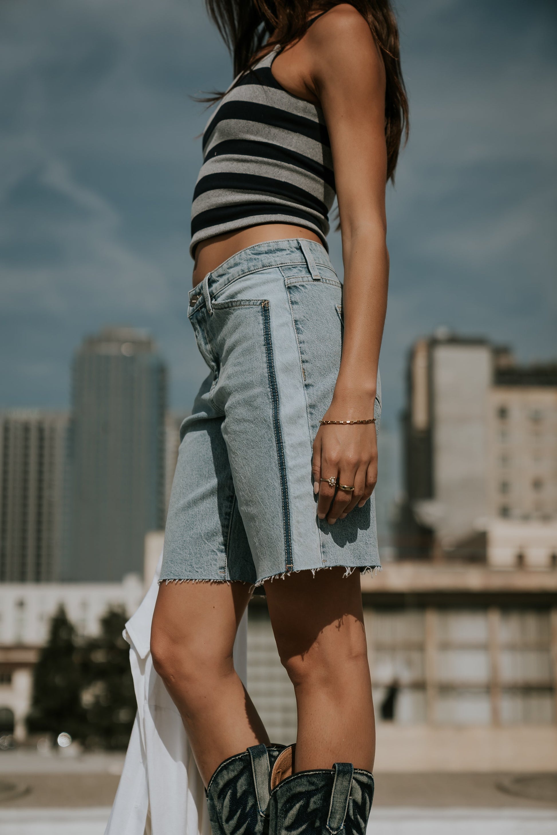 Dylan Two-Toned Bermuda Shorts