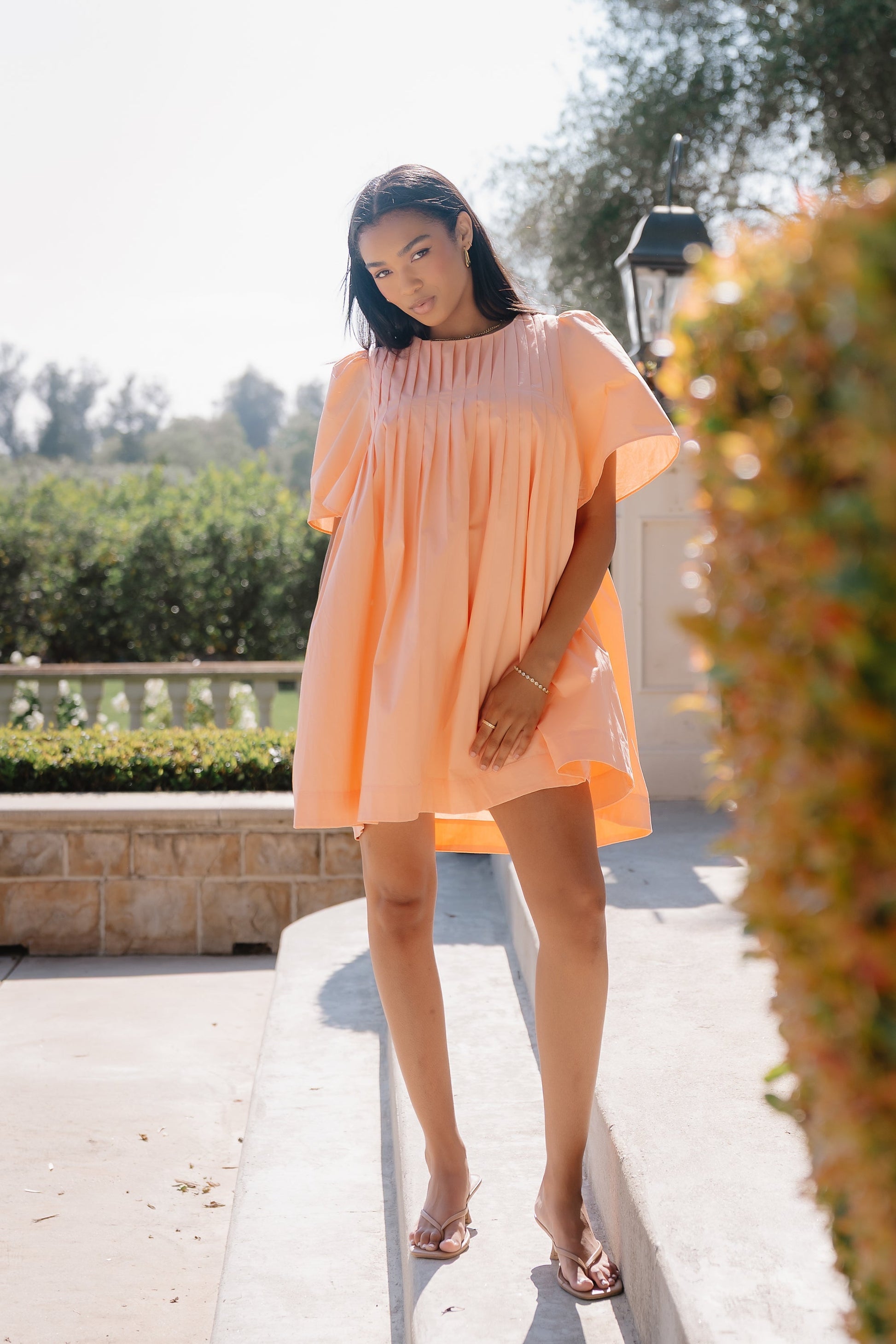Granger Pleated Baby Doll Dress