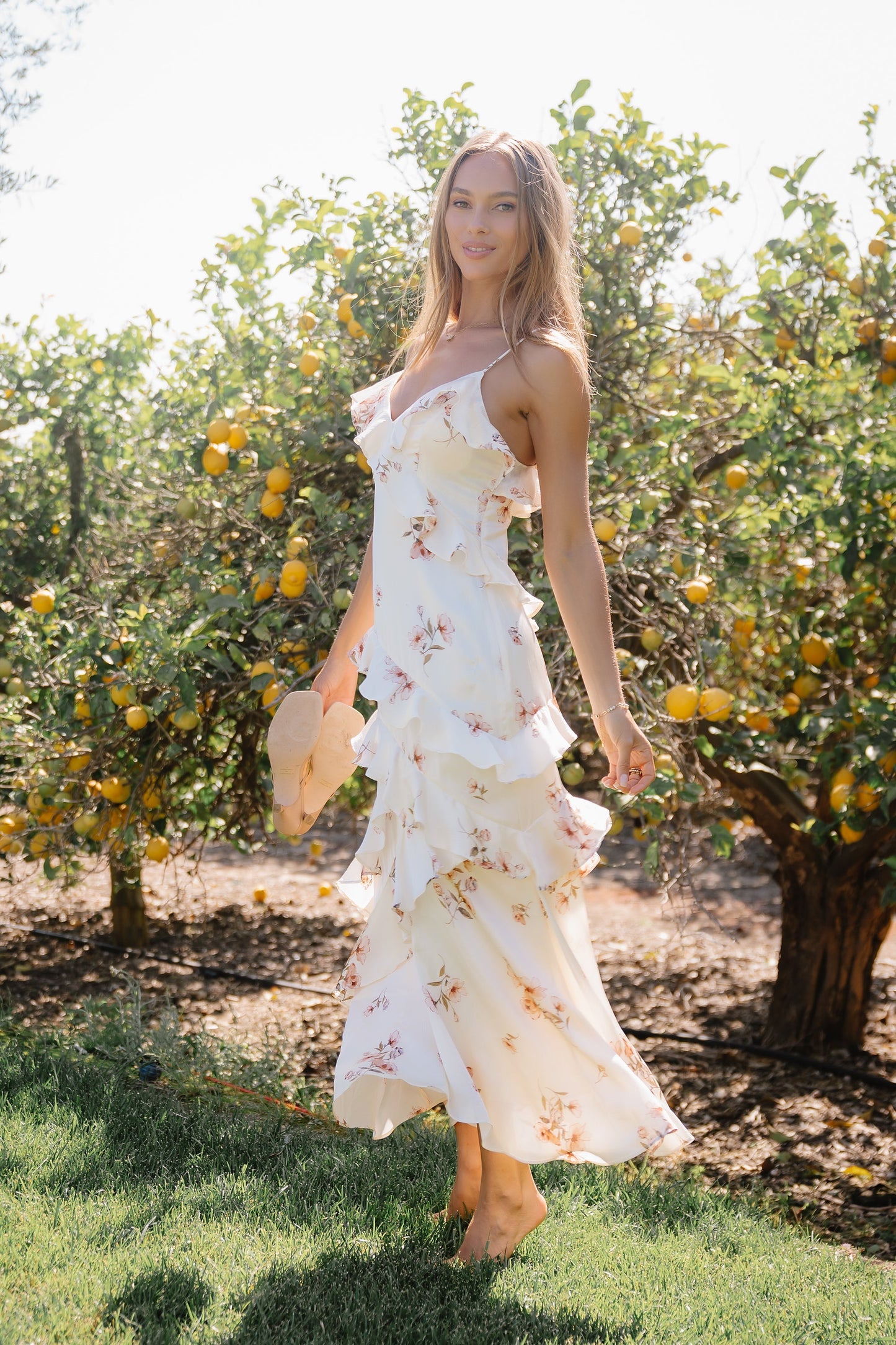 Kyler Ruffle Floral Maxi Dress