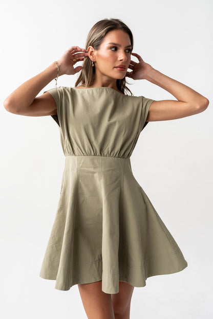 Kinzey Mini Dress in Olive