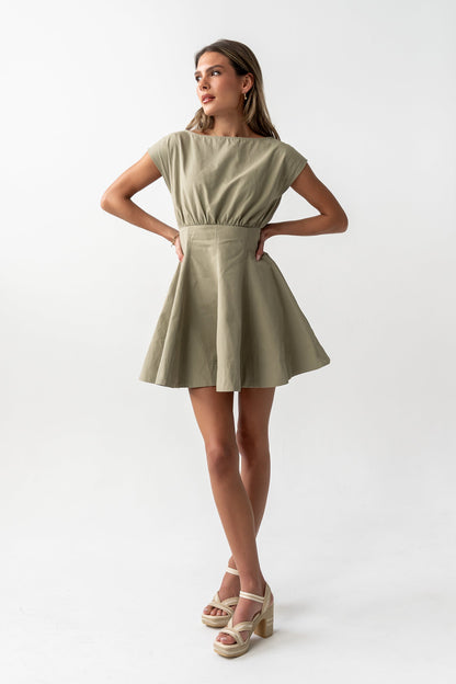 Kinzey Mini Dress in Olive