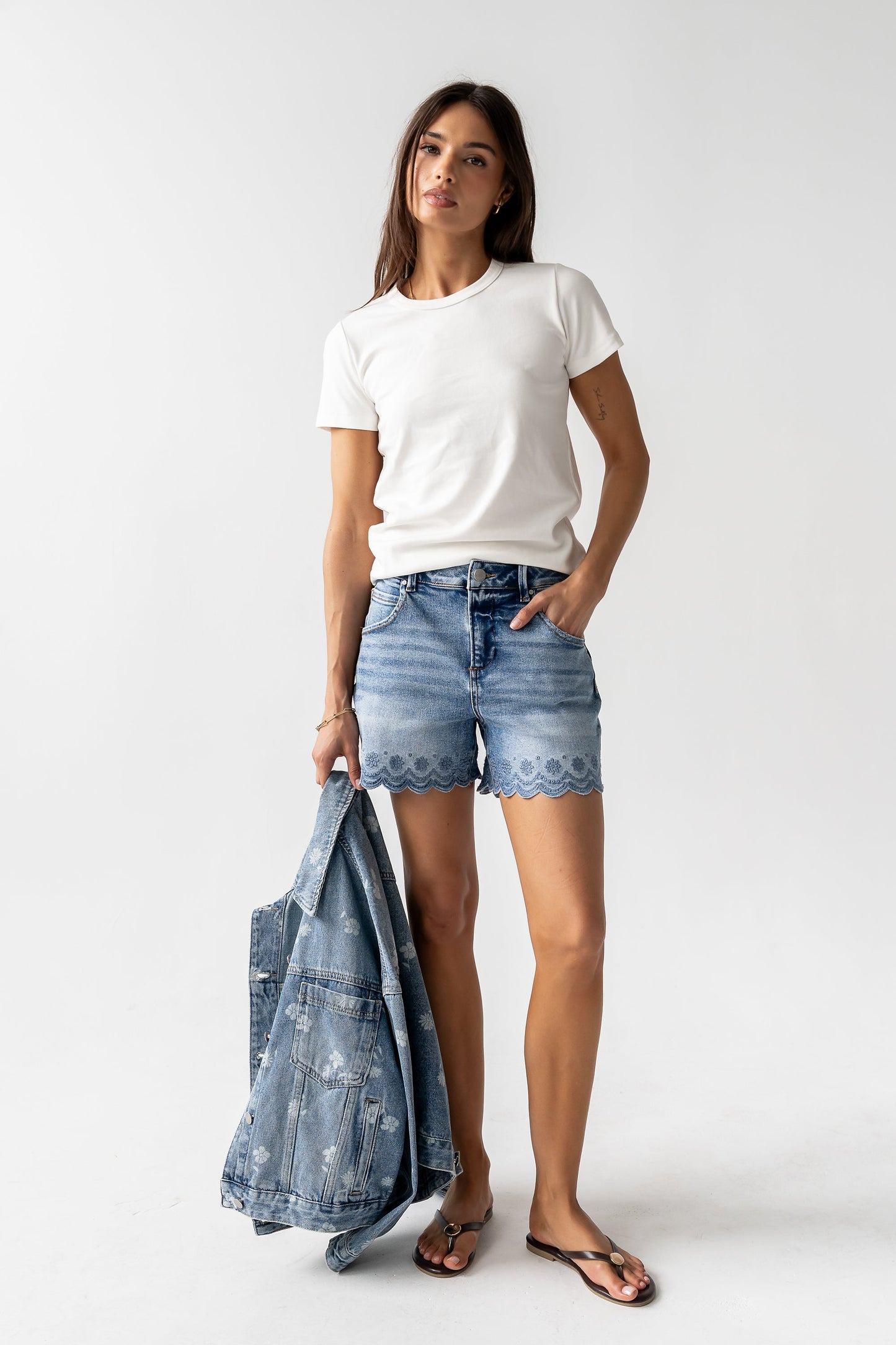 Kellie Scalloped Shorts