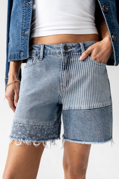 Benny Contrast Denim Shorts