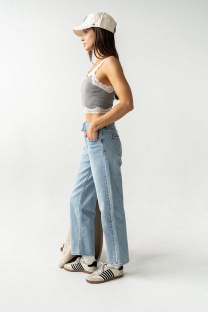 Karina Folded Straight Leg Jeans
