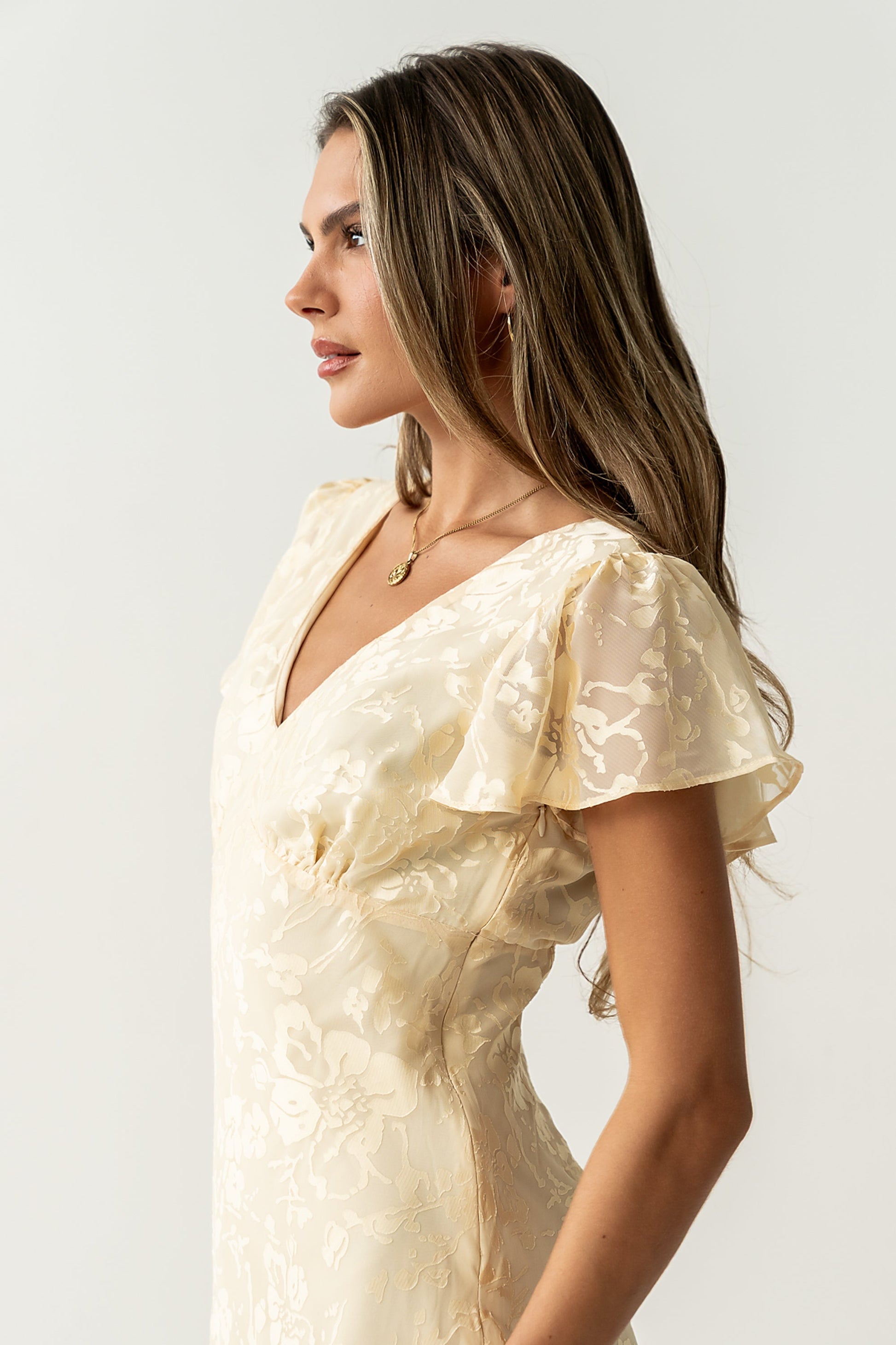 Ashtin Floral Maxi Dress in Yellow