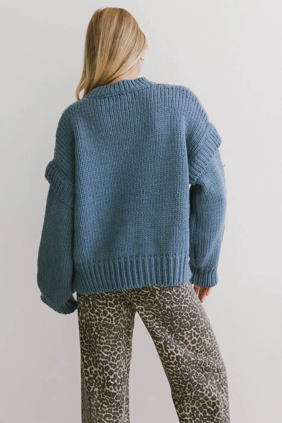 Josie Knit Sweater in Blue - FINAL SALE