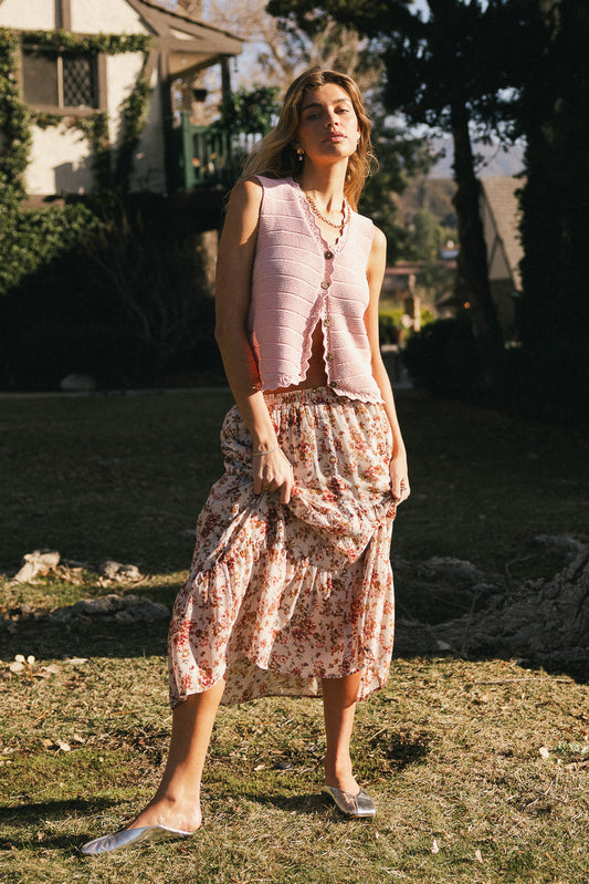 Brianni Floral Midi Skirt - FINAL SALE