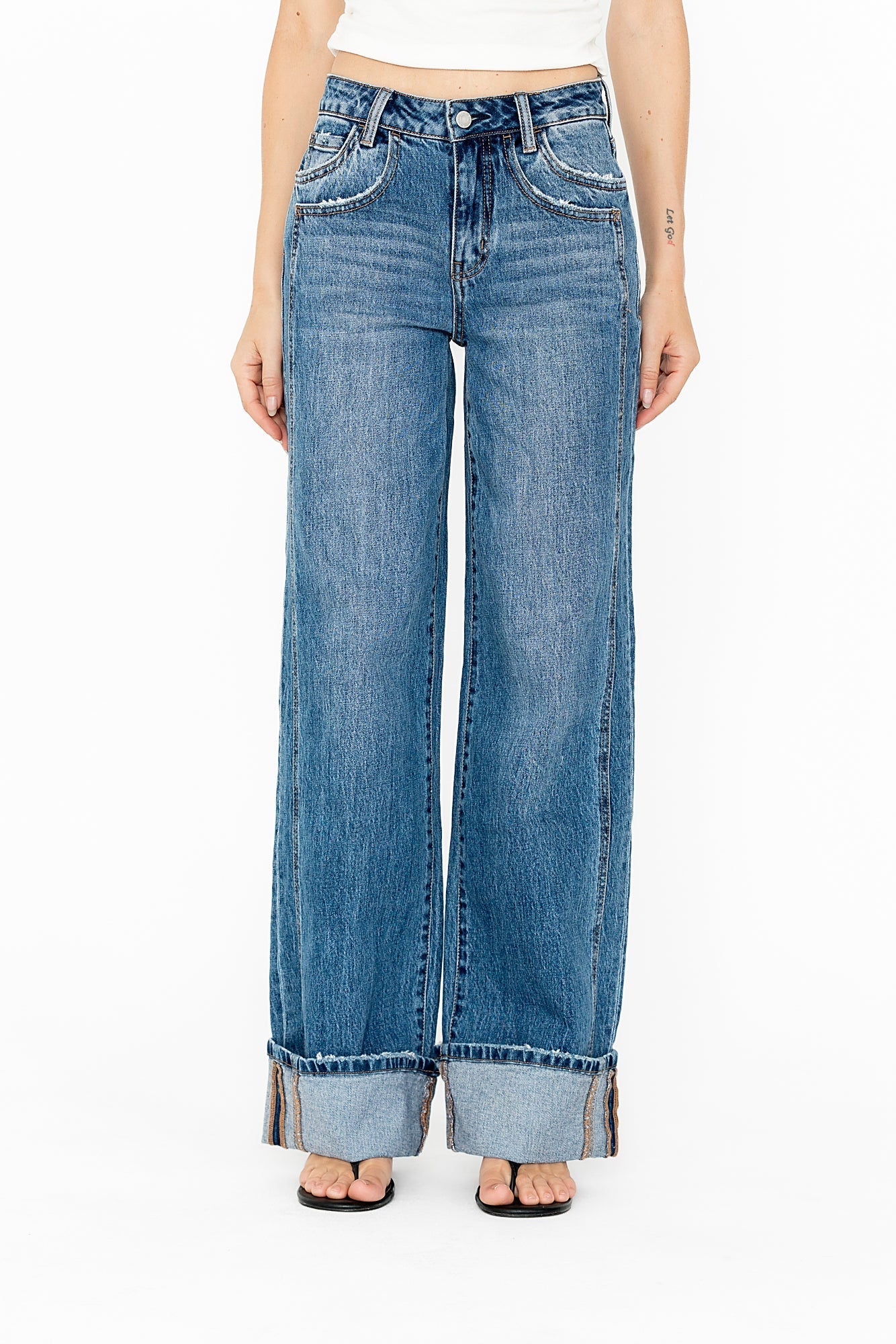 Kyla Cuffed Baggy Jeans - FINAL SALE