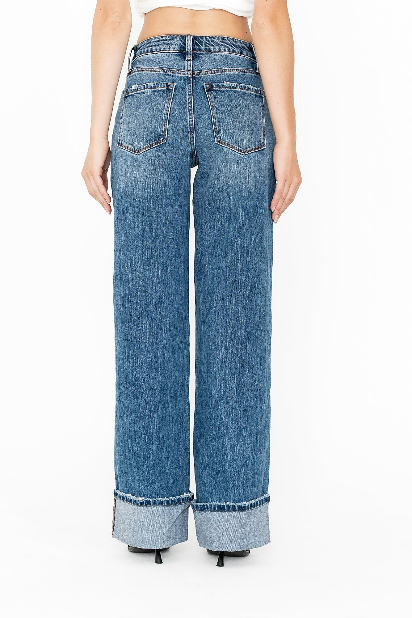 Kyla Cuffed Baggy Jeans - FINAL SALE