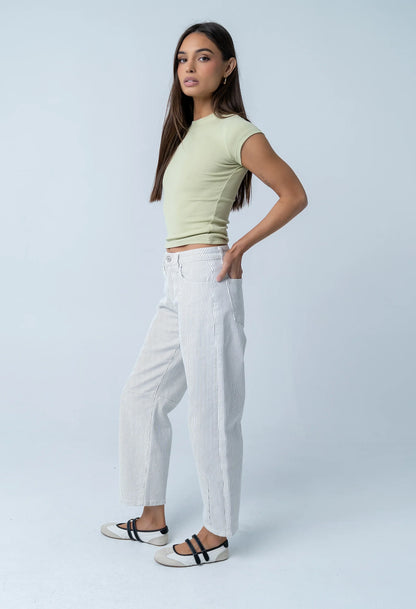 Asher Ribbed Top in Sage