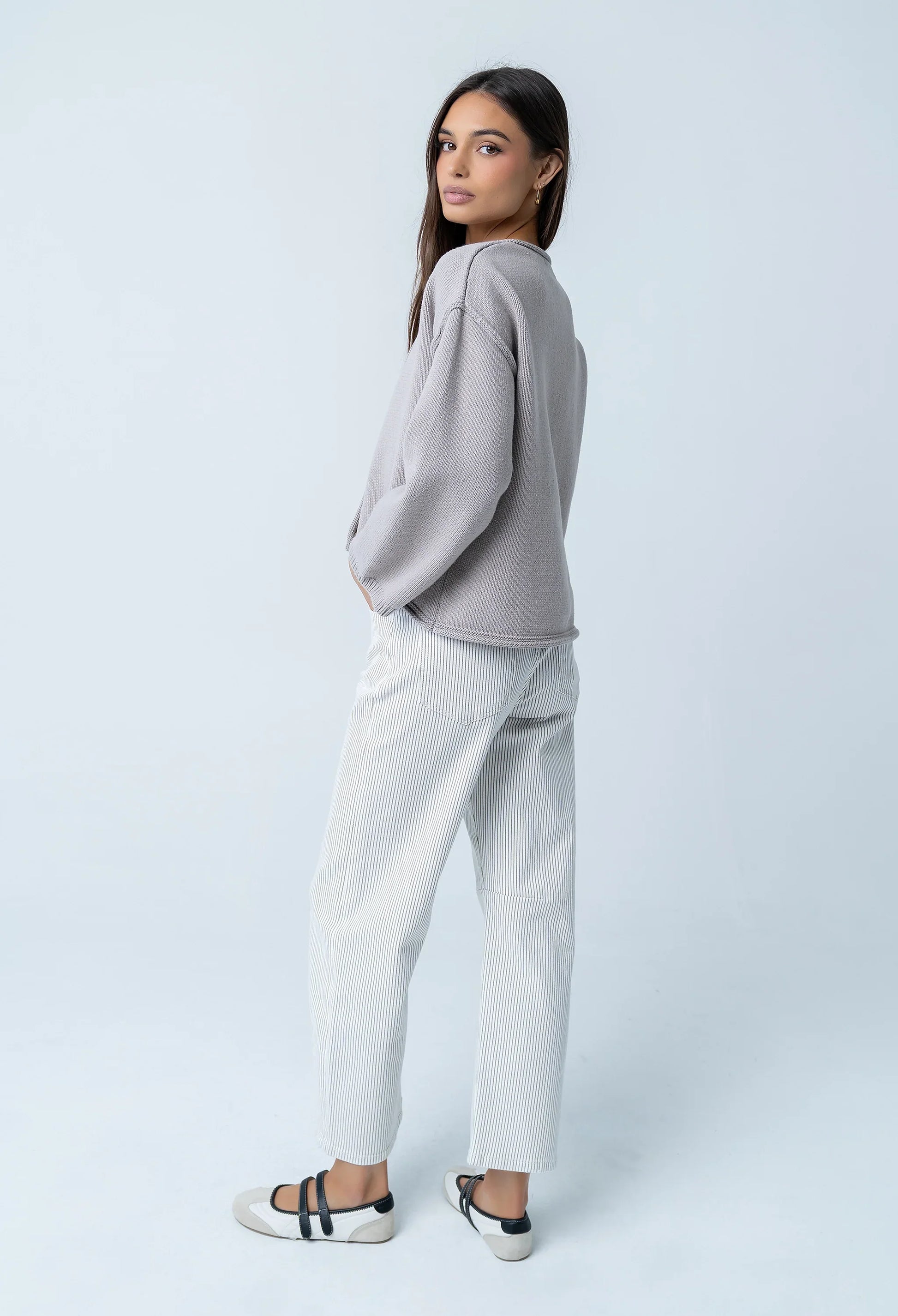 Carlie Knit Cardigan in Taupe