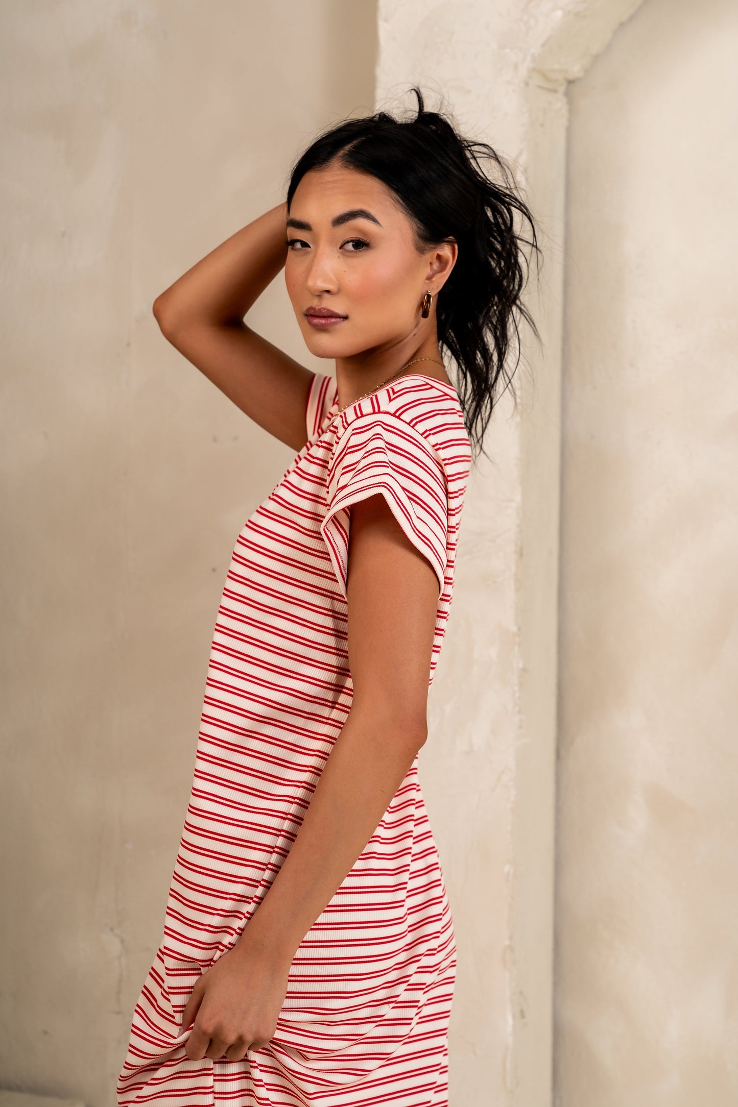 Esme Striped Maxi Dress in Red - FINAL SALE