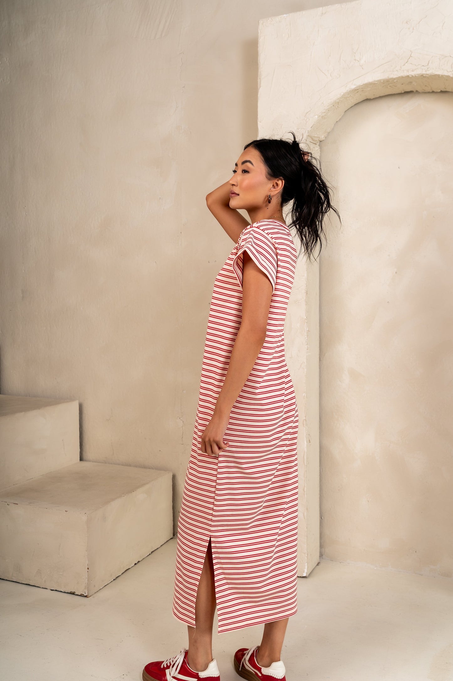 Esme Striped Maxi Dress in Red - FINAL SALE