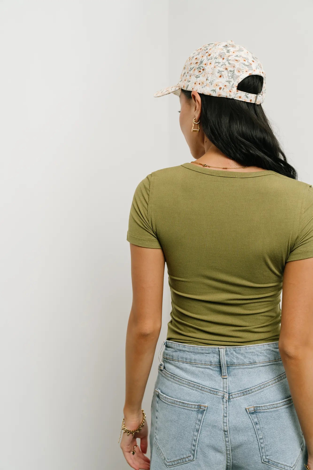 Serena Henley Top in Moss - FINAL SALE