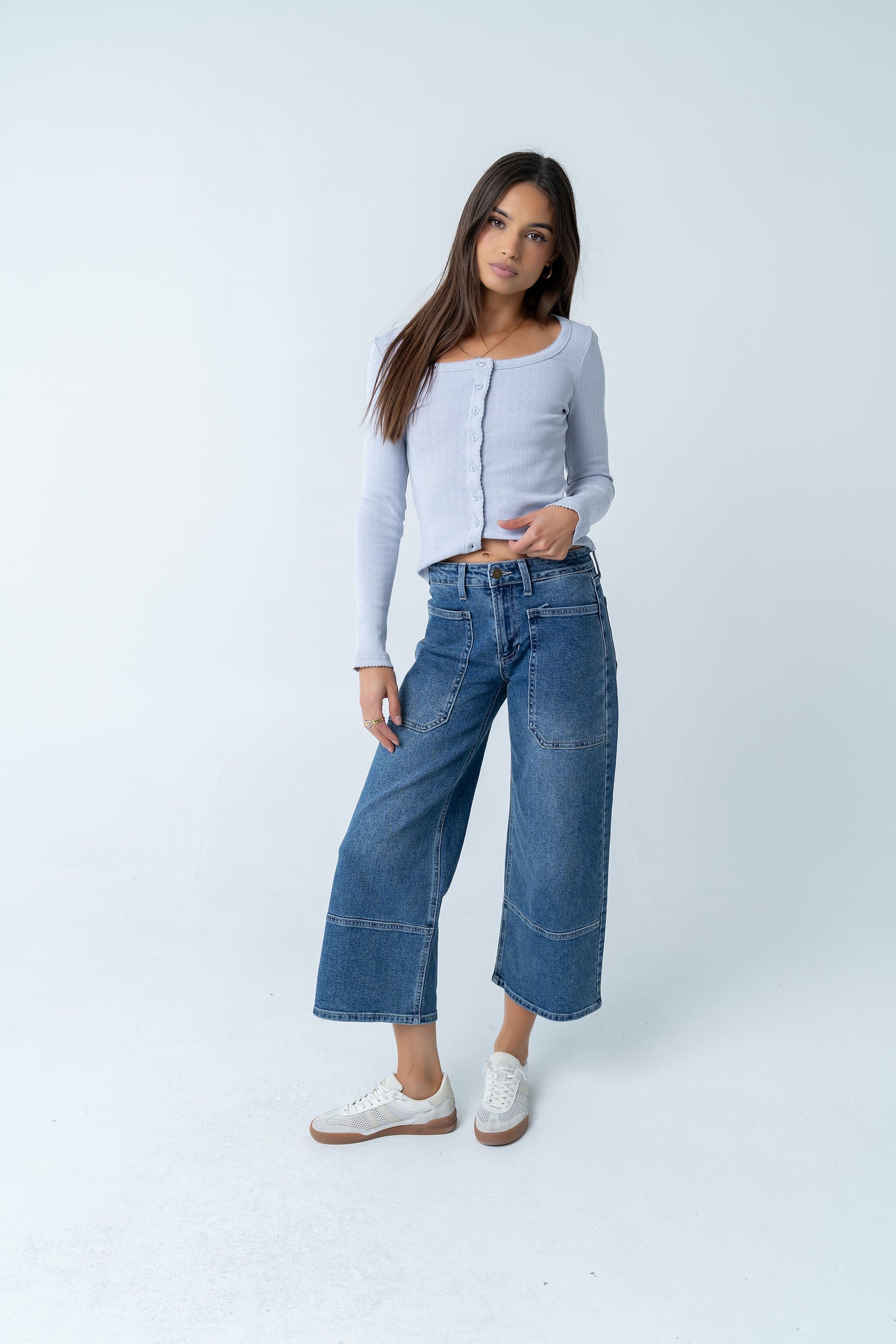 Pura Knit Top in Blue