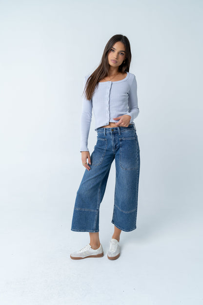 Pura Knit Top in Blue