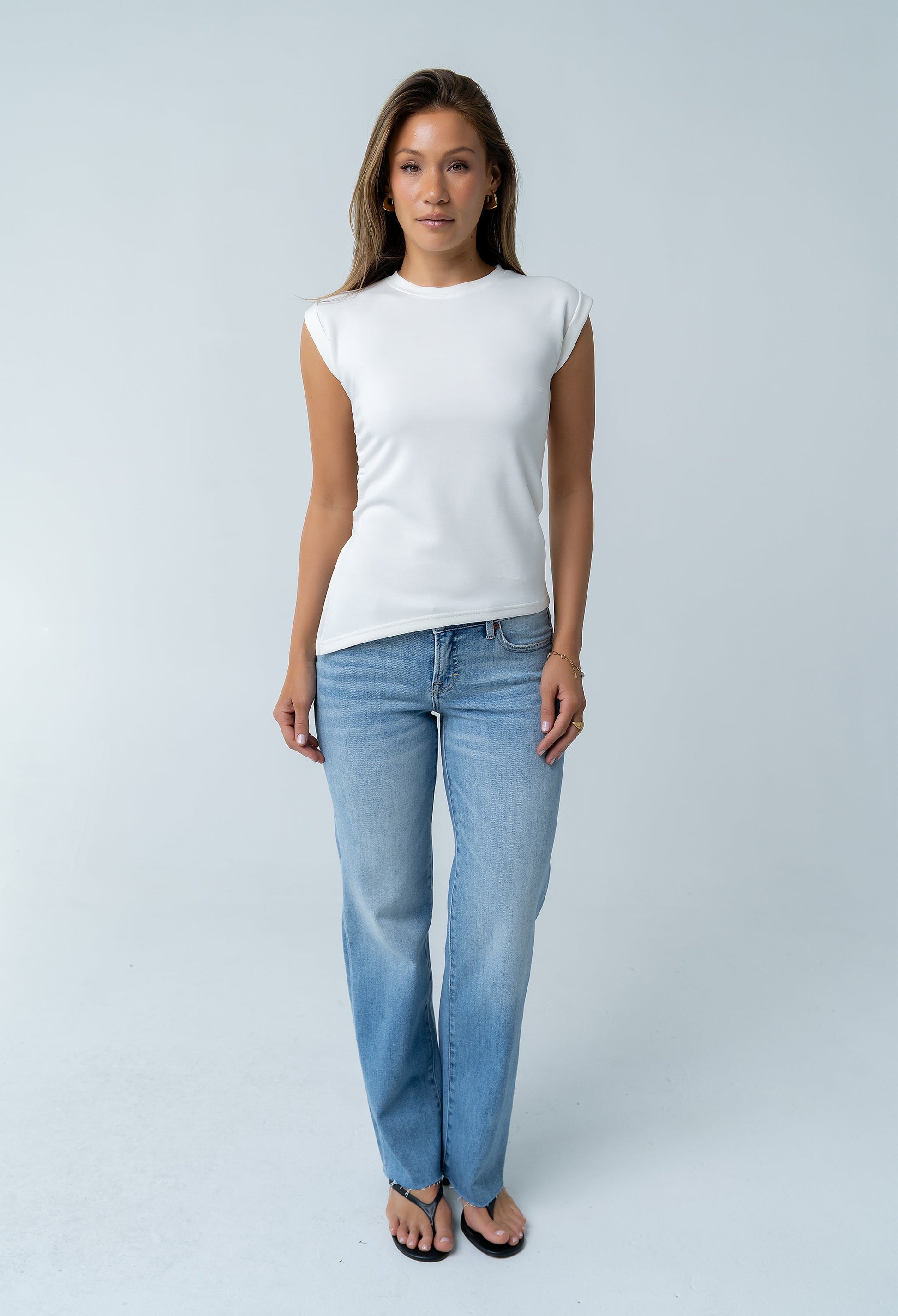Johny Asymmetrical Top in White