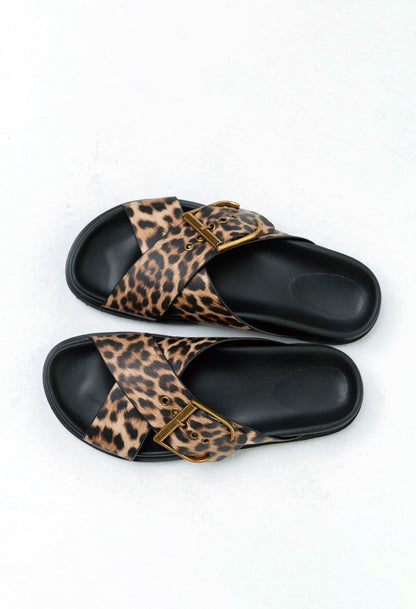 Barb Sandal in Leopard