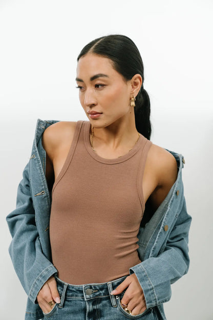 Kendall Tank in Mocha - FINAL SALE