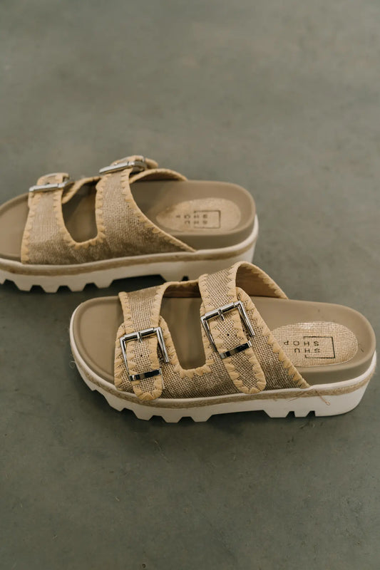 Laura Woven Sandals in Gold - FINAL SALE