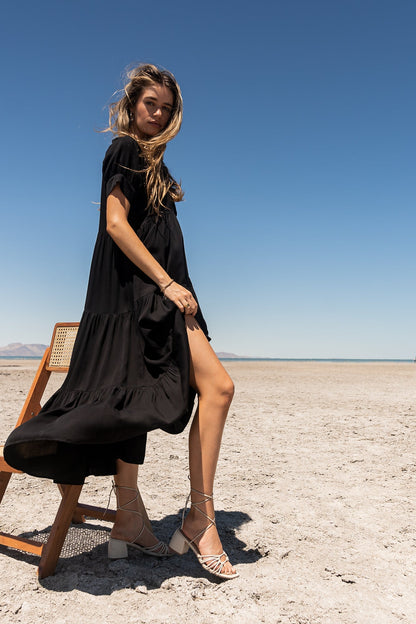 Amanda Tiered Dress in Black - FINAL SALE