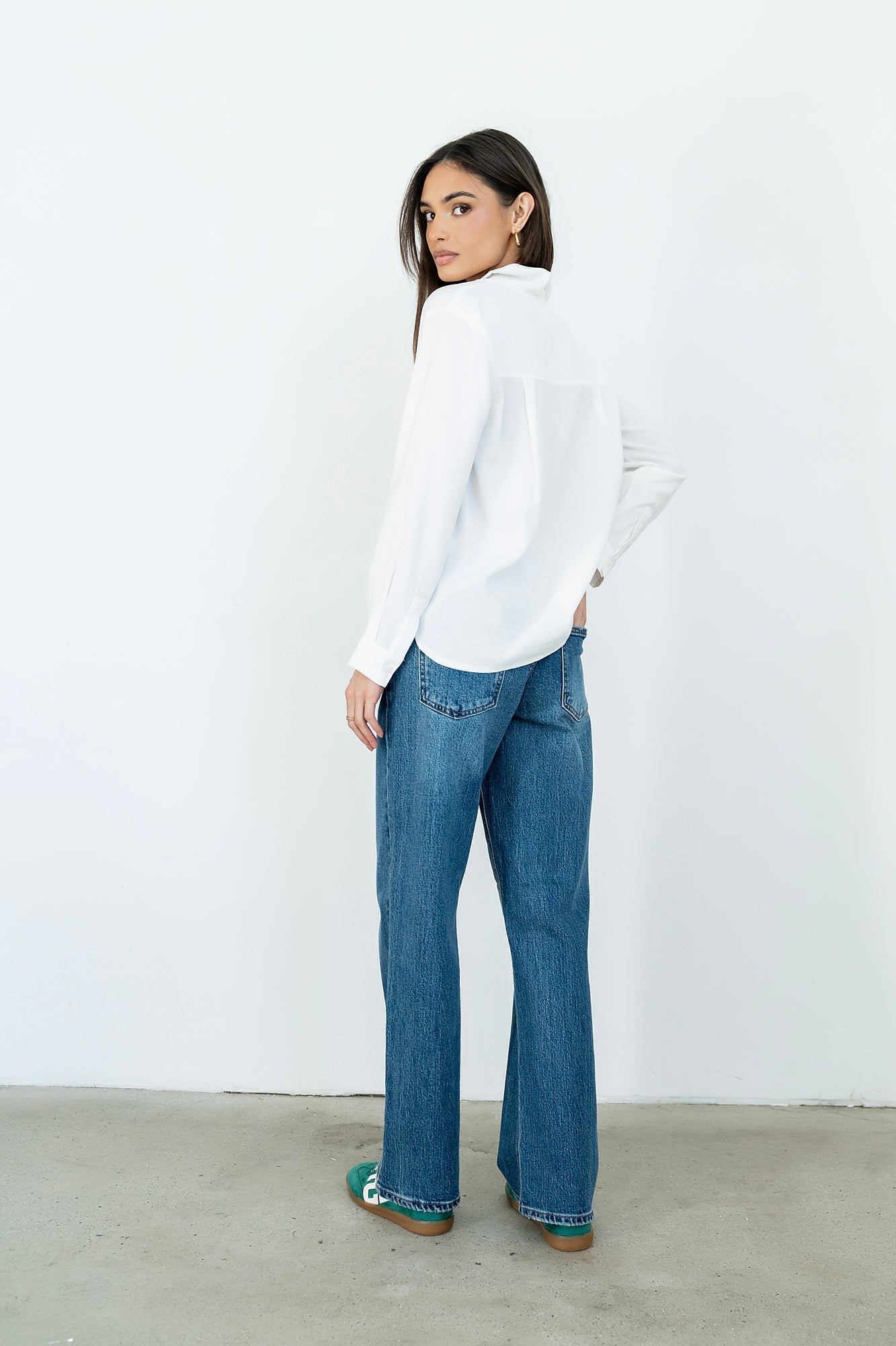 Tacie Button Up in White