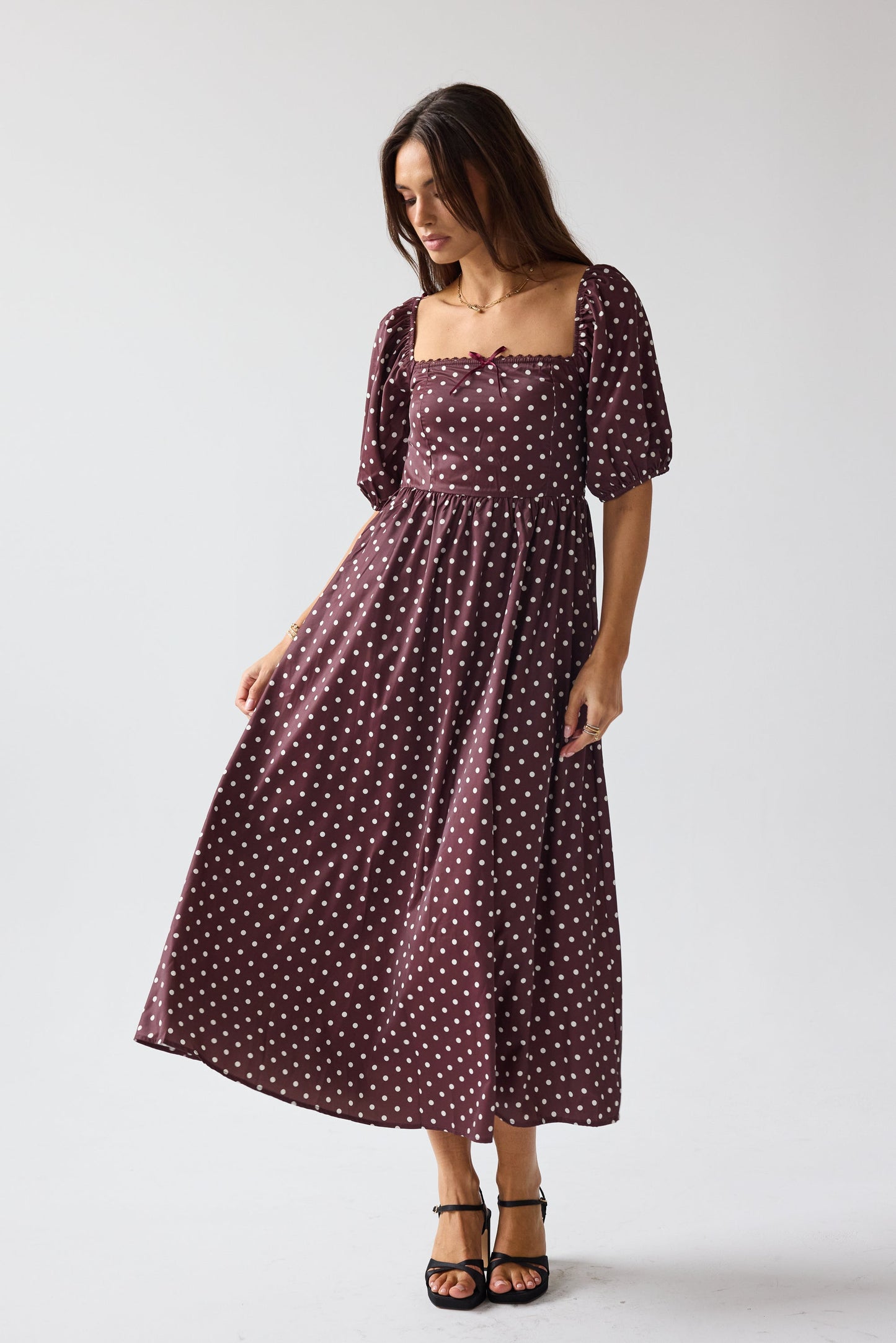 Jersey Polka Dot Midi Dress - FINAL SALE