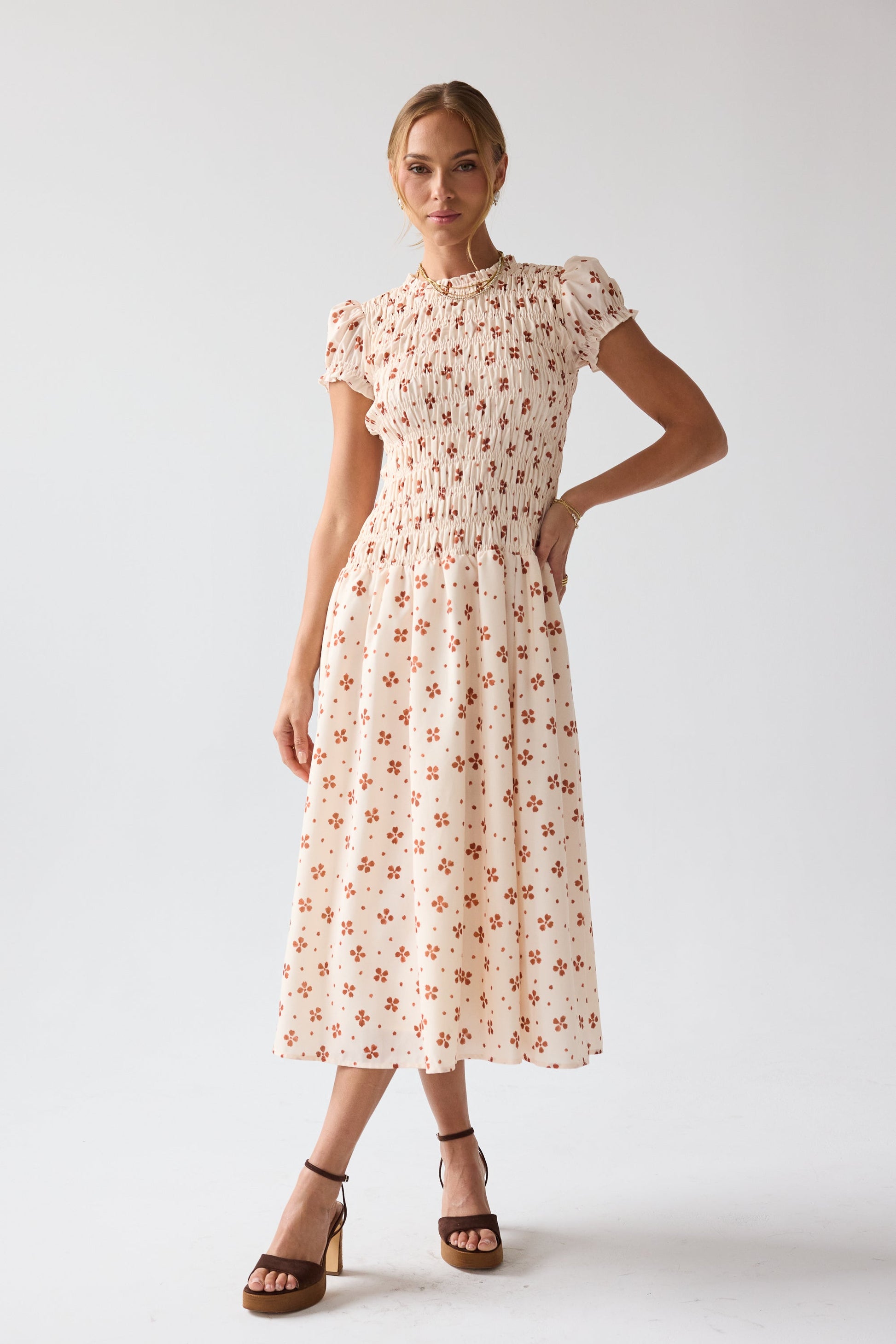 Opal Maxi Dress in Beige