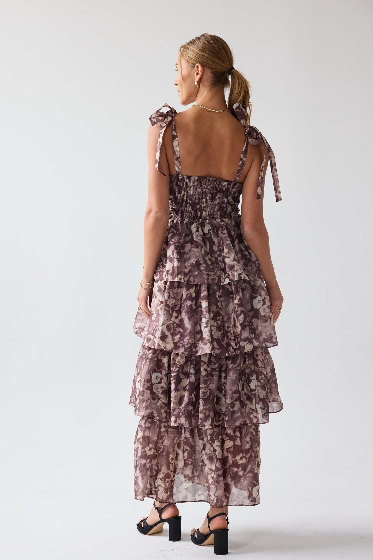 Susan Ruffle Maxi Dress