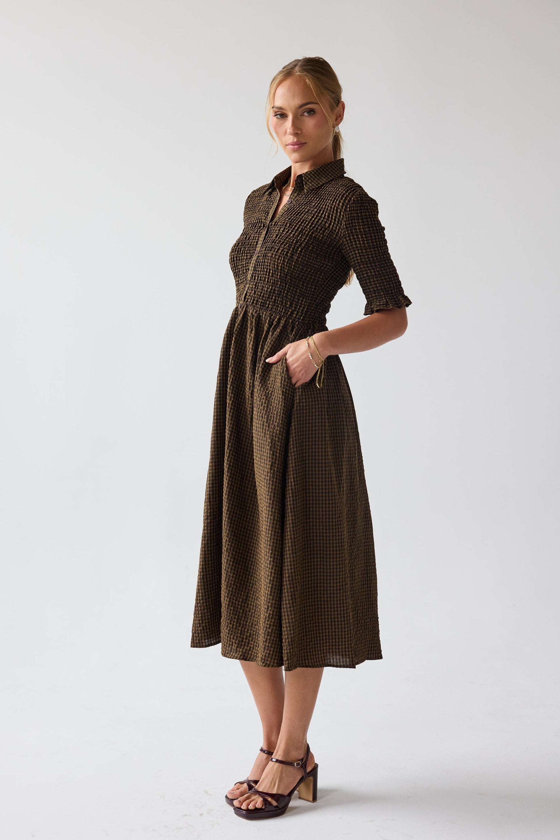 Jonas Gingham Midi Dress - FINAL SALE