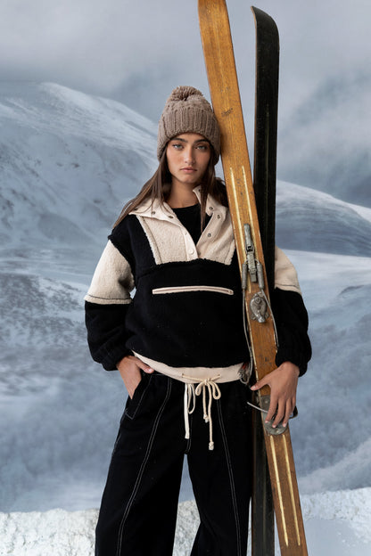 Maria Oversized Sherpa Jacket in Cream - FINAL SALE