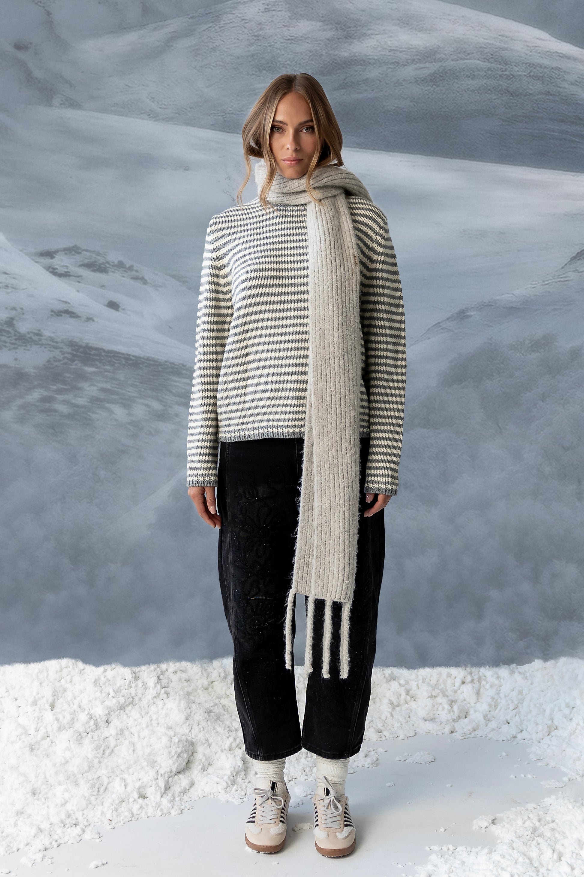 Jones Knit Sweater in Heather Grey - FINAL SALE