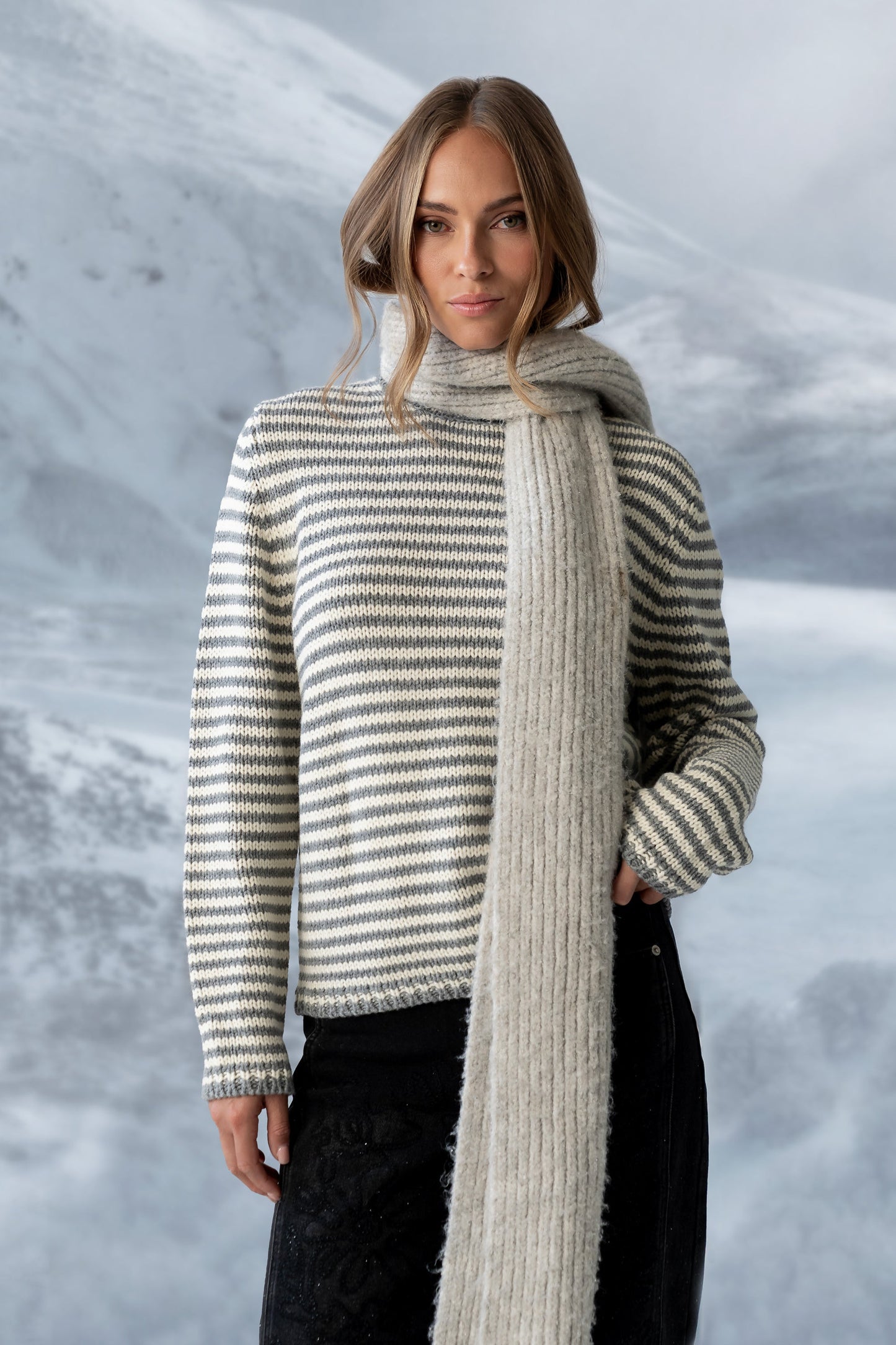 Jones Knit Sweater in Heather Grey - FINAL SALE